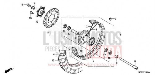 FRONT WHEEL VT750CA8 de 2008